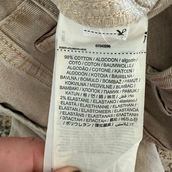 Mango Women's Medium Rise Flared Leg Frayed Hem Ecru Beige Jeans Denim - Size 2 - Picture 9 of 9